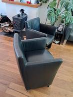 Top Set van 2 Leren Fauteuils Vandaag Koopje €120, Ophalen, Twee, Zwart, Leer