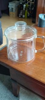 Douwe Egberts theepot, Ophalen of Verzenden, Zo goed als nieuw, Glas, Pot, Bus of Blik