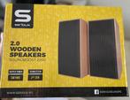 Serioux Soundboost 2000 2.0 Houten Speakers - Nieuwstaat, Audio, Tv en Foto, Luidsprekers, Overige merken, Nieuw, Ophalen of Verzenden