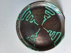 Vintage bordje turquoise en metallic, Ophalen of Verzenden