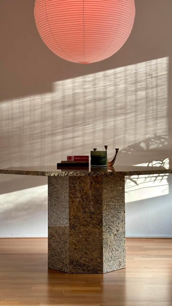 Vintage Marmeren eettafel | Italiaans design ’70, Huis en Inrichting, Tafels | Eettafels, Gebruikt, 50 tot 100 cm, 100 tot 150 cm