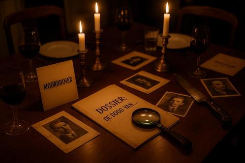 Uniek moorddiner op maat – compleet spel voor thuis (PDF), Hobby en Vrije tijd, Gezelschapsspellen | Overige, Nieuw, Drie of vier spelers