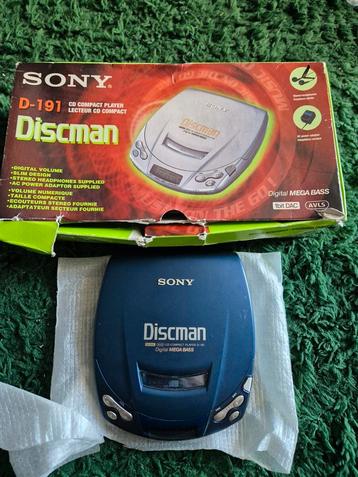 Sony Discman D-191 Blauw - In doos beschikbaar voor biedingen
