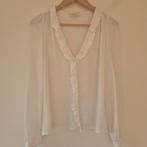 Sezane Rosine 100% Zijden Blouse - Maat XS/S, Kleding | Dames, Blouses en Tunieken, Wit, Ophalen of Verzenden, Zo goed als nieuw