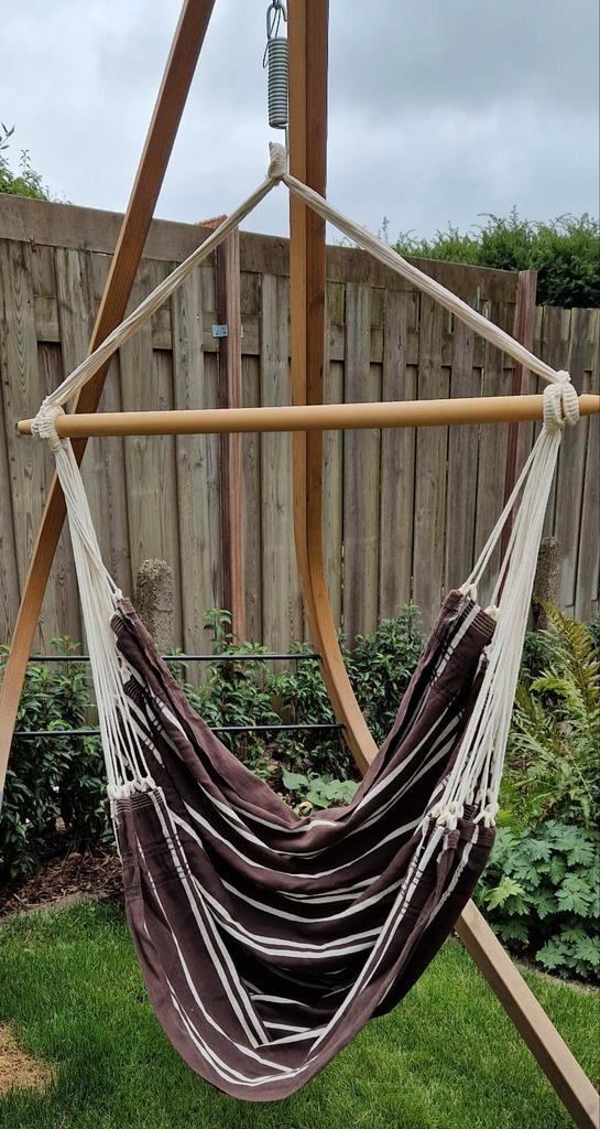 Hangstoel of hangmat stoel van Amazonas, maat XL met veer, Tuin en Terras, Hangmatten, Zo goed als nieuw, Eenpersoons, Opvouwbaar
