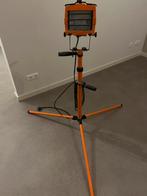 Bouwlamp op verstelbare voet, Doe-het-zelf en Verbouw, Ophalen, Met statief, Zo goed als nieuw, Lamp met armatuur