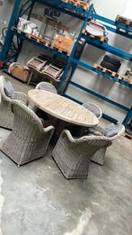 Te koop teak tuinset 6 stoelen, Tuin en Terras, Tuinsets en Loungesets, Ophalen, Zo goed als nieuw, Teakhout