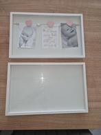 lijst 2 x wit glas nieuw 43 x  27 cm buitenmaat 1,5 cm diep, Minder dan 50 cm, Nieuw, Ophalen of Verzenden, Minder dan 50 cm