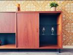 Vintage design mid century dressoir, Ophalen, Met deur(en), 150 tot 200 cm, 25 tot 50 cm