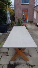 Betonlook Tuintafel - Robuust & Stijlvol, Ophalen, Zo goed als nieuw, Rechthoekig, Hout
