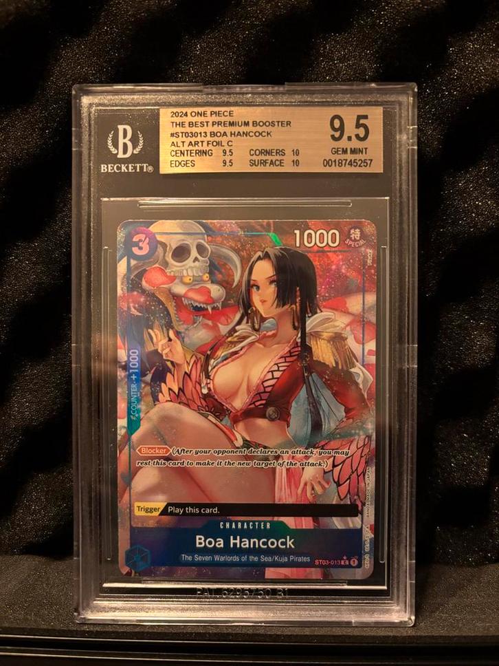 One Piece - Boa Hancock ALT ART - BGS 9.5, Hobby en Vrije tijd, Verzamelkaartspellen | Overige, Zo goed als nieuw, Losse kaart
