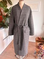 Zara 70% wool hertingbone tweed long coat jacket grey sz M, Kleding | Dames, Jassen | Winter, Maat 38/40 (M), Zara, Ophalen of Verzenden