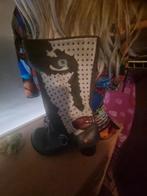Vintage Art Laarzen met Gezicht - Maat 40, Ophalen of Verzenden, Zo goed als nieuw, Zwart, Hoge laarzen