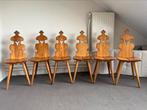 Vintage Tiroler stoel, origineel Brutalist 6 stuks!, Antiek en Kunst, Ophalen