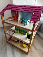 Kidkraft houten poppenhuis met meubels, Kinderen en Baby's, Speelgoed | Poppenhuizen, Ophalen, Zo goed als nieuw, Poppenhuis