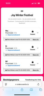 Ticket Joy Winterfestival, Tickets en Kaartjes, Eén persoon, Overige soorten, Overige typen