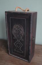 LEUKE BROCANTE HOUTEN WIJNKOFFER, Gebruikt, Ophalen of Verzenden, Minder dan 5 flessen, Minder dan 50 cm