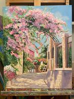 Schilderij Afionas Corfu, Nieuw, Ophalen of Verzenden, Schilderij, 50 tot 75 cm