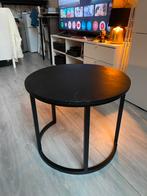 Zwarte ronde salontafel 54 x 54 x 45, Ophalen, Minder dan 50 cm, Gebruikt, 50 tot 75 cm