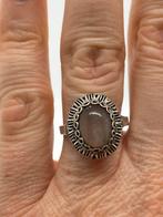 A319 Prachtige zilveren rozenkwarts ring maat 18,75, Sieraden, Tassen en Uiterlijk, Antieke sieraden, Ophalen of Verzenden, Zilver