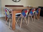6 Gezellige patchwork eetkamerstoelen, Ophalen, Gebruikt, Overige kleuren, Vijf, Zes of meer stoelen