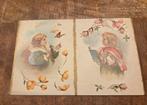 Antieke victoriaanse ansichtkaart kinderen en bloemen, Verzenden, Voor 1920, Ongelopen, Kinderen