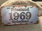 Metalen wandbord Friesland 1969, Huis en Inrichting, Woonaccessoires | Tekstborden en Spreuken, ., Nieuw, Ophalen of Verzenden