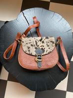 Leuk tasje met print, Ophalen of Verzenden, Gebruikt, Bruin, Schoudertasje