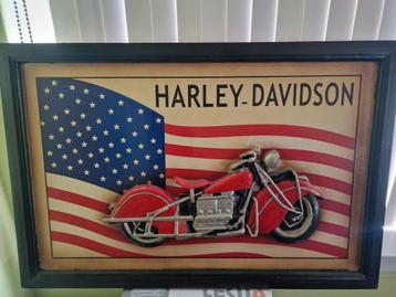 Schilderij hout Harvey davidson beschikbaar voor biedingen