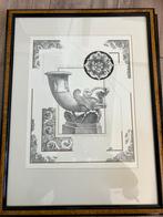Inge lijst tekening met hoorn des overvloeds, Antiek en Kunst, Ophalen of Verzenden