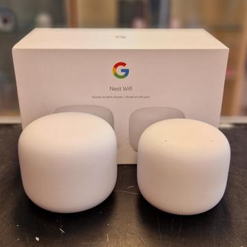 Google Nest Wifi Smart Speakers 2-set - In Nette Staat beschikbaar voor biedingen