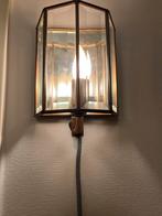 Hollywood regency wandlamp geslepen glas, Ophalen, Gebruikt, Glas