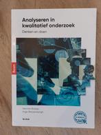 Analyseren in kwalitatief onderzoek, Boeken, Hennie Boeije, Inge Bleijenbergh, Zo goed als nieuw, Gamma, HBO