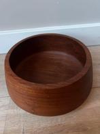 Vintage Houten Schaal - Teak/Walnoot - Ø28cm, Huis en Inrichting, Woonaccessoires | Schalen en Manden, Gebruikt, Schaal, Rond