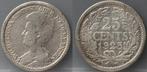 Zilveren kwartje 1925 - 25 cent 1925 Wilhelmina, Zilver, Koningin Wilhelmina, Losse munt, 25 cent