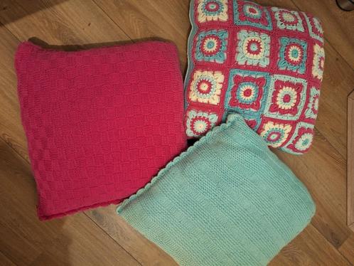 Sierkussen 3 stuks, Huis en Inrichting, Woonaccessoires | Kussens, Zo goed als nieuw, Overige kleuren, Vierkant, Ophalen of Verzenden