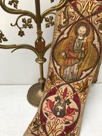 Antieke handgeborduurd  Religie kerk wandkleed, Antiek en Kunst, Ophalen of Verzenden