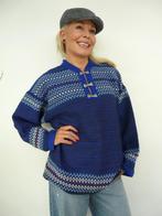 *Abfab Vintage Blauwe Noorse Folklore Trui XL*, Ophalen of Verzenden, Zo goed als nieuw, Maat 46/48 (XL) of groter, Blauw