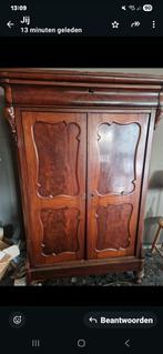 Mooi antiek mahoniehouten dienstbodekastje 1 x 1.25 m, Ophalen of Verzenden