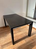 Massief houten eettafel met RVS accenten, Huis en Inrichting, Tafels | Eettafels, Ophalen, Gebruikt, 50 tot 100 cm, 150 tot 200 cm