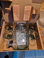 Zeller Karaf met 4 Mason Jars glazen nieuw in doos, Nieuw, Glas, Overige stijlen, Ophalen of Verzenden