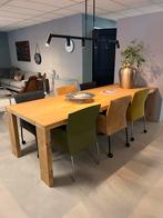 -SERA Collectie- wagon eettafel, Ophalen, Eikenhout, 50 tot 100 cm, Rechthoekig