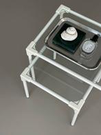 Vintage mimiset nesting bijzettafeltjes space age retro, Huis en Inrichting, 45 tot 60 cm, Minder dan 55 cm, Gebruikt, Retro vintage space age mid century