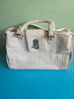Witte Handtas met Croco-print, Sieraden, Tassen en Uiterlijk, Tassen | Damestassen, Ophalen of Verzenden, Gebruikt, Wit, Handtas