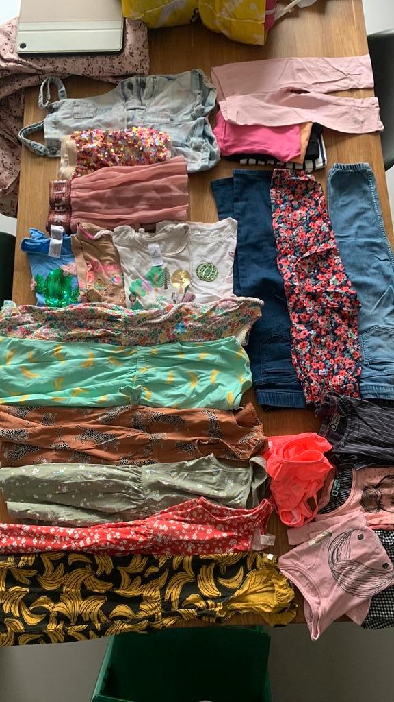 Kledingpakket meisje 110/116 zomer, Kinderen en Baby's, Kinderkleding | Kinder-kledingpakketten, Gebruikt, Maat 110, Ophalen of Verzenden