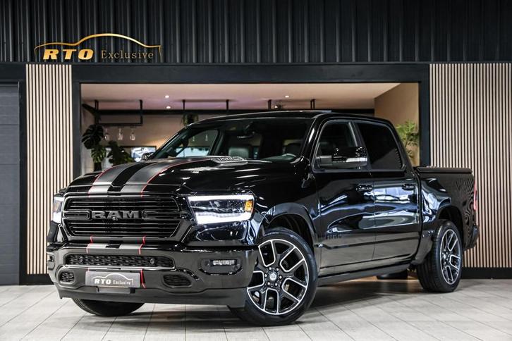 Dodge Ram 1500 4X4 5.7 V8 4x4 Crew Cab Longhorn|Pano|Lucht, Auto's, Dodge, Bedrijf, Te koop, RAM 1500, 360° camera, ABS, Achteruitrijcamera