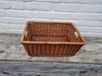 Rieten mand, rechthoekig, bruin, Huis en Inrichting, Gebruikt, Mand, Ophalen of Verzenden, Riet