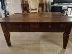 antieke massief houten salontafel, Huis en Inrichting, Tafels | Sidetables, Ophalen, Gebruikt, 100 tot 150 cm, 25 tot 50 cm