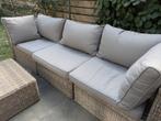 Luxe loungeset Le Sud, hoekbank/3zits met hocker, Tuin en Terras, Ophalen, 4 zitplaatsen, Hocker, Zo goed als nieuw