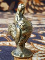 Mooi antiek Engels koperen beeldje van een haan 6 cm. 1900., Antiek en Kunst, Antiek | Koper en Brons, Ophalen of Verzenden, Koper